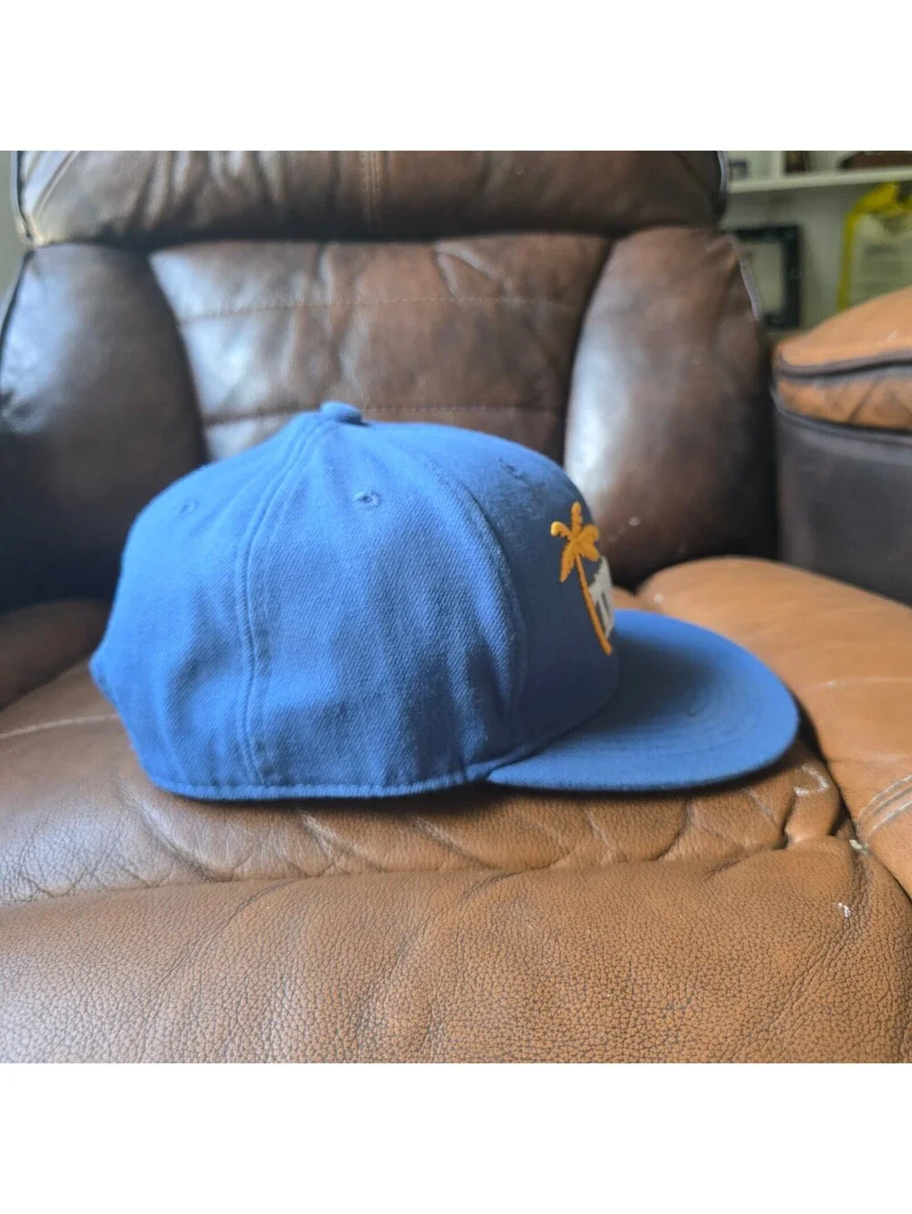 Flint Tropics #33 Jackie Moon Blue Snapback Hat Will Ferrell Movie Graphic Cap